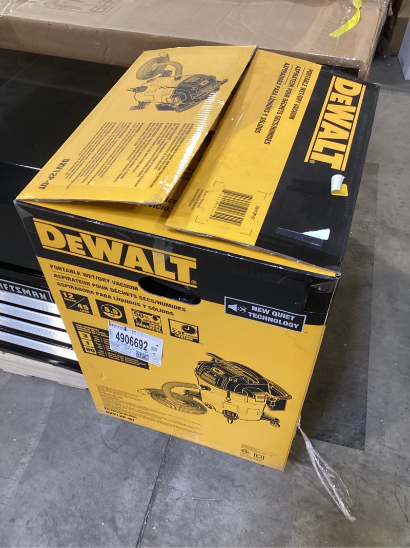 Condition photo showing As Is for DeWalt Stealthsonic Quiet 12-Gallons 5.5-HP Corded Wet/Dry Shop