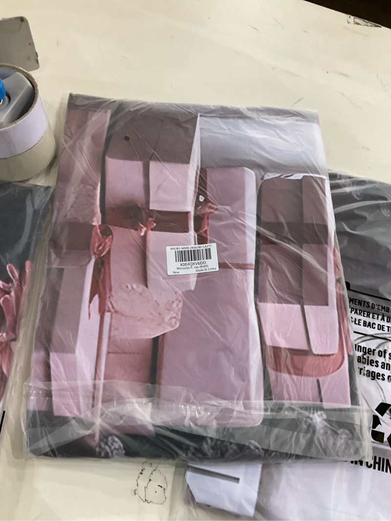 Mocsicka Pink Christmas Backdrop Pink White Fireplace Christmas Tree Photography Background Christma