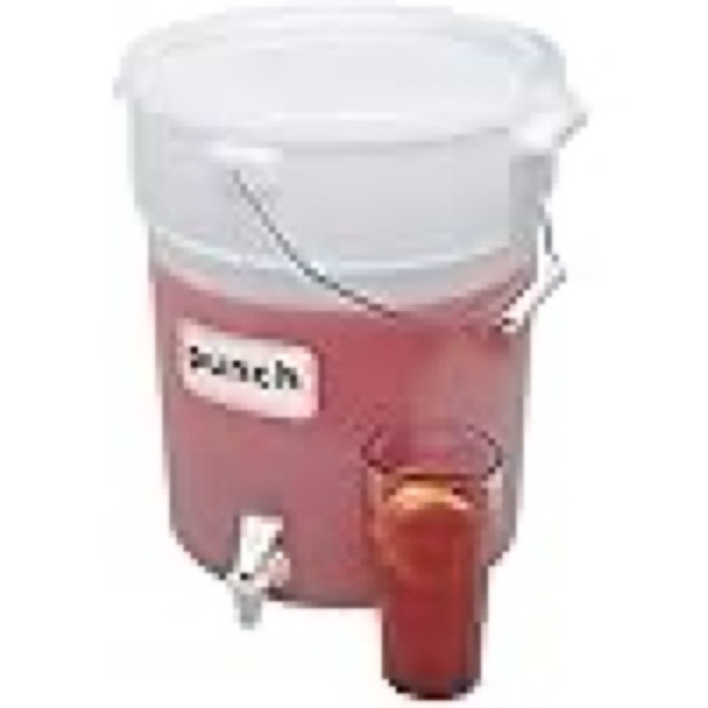 cambro dspr6148 six-gallon (22,7 l) beverage dispenser, white, 22 quart case of 1