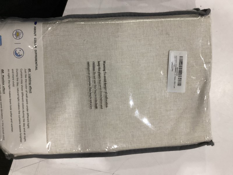 Condition photo showing Good Condition for inovaday 100% blackout curtains 84 inches long 2 panels set, back tab/rod pocket linen blackout curtains for bedroom, thermal insulated window drapes - cream, w50 x l84 #01 cream 50"w x 84"l (pack of 2)
