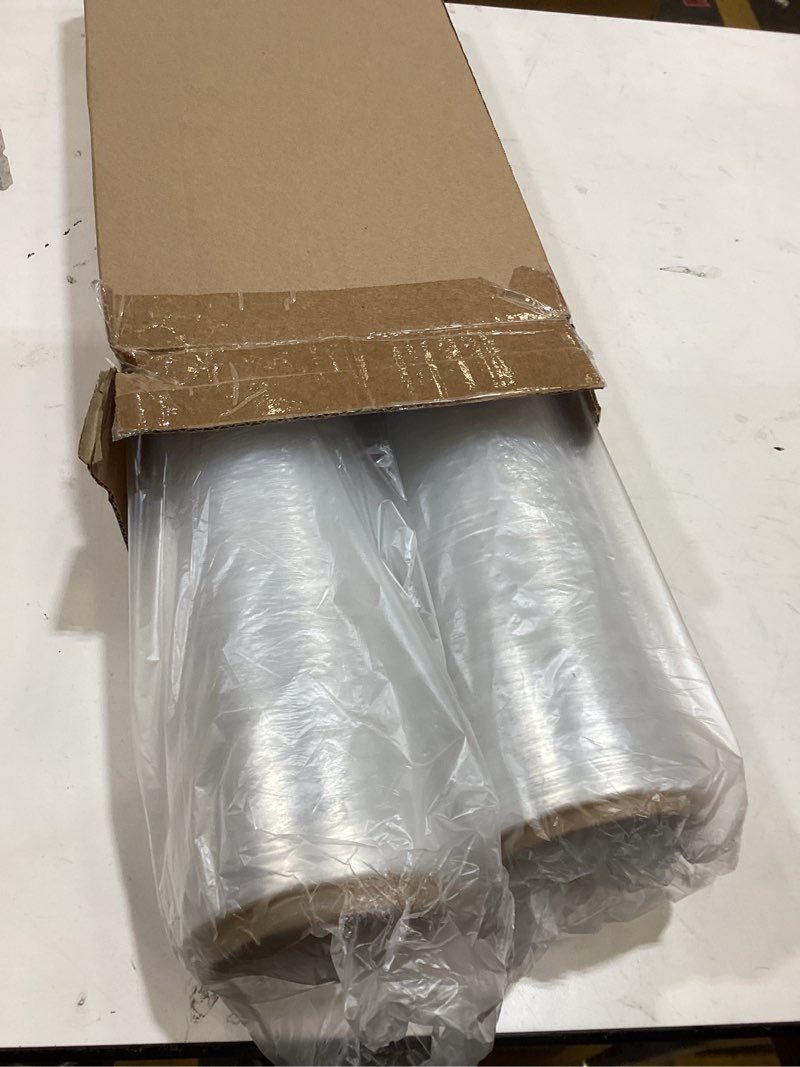 Condition photo showing New/Like New for GORILLA GRIP 500% Shrink Wrap Roll with Handle, 5\" 500ft Plastic W rap Stretch Film, Puncture Resistant Industrial Strength Moving Supplies, Pallet Storing, Packing Furniture Protection, 2 Pack Clear 2 5\" - 500 FT Roll + Handle