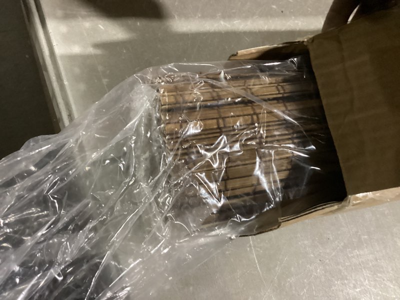 Condition photo showing Good Condition for Cordless Bamboo Roman Shades for Windows, Blinds Size (34.5" W ×48" H) Colour (Highfield Teak) Highfield Teak 34.5" W × 48" H