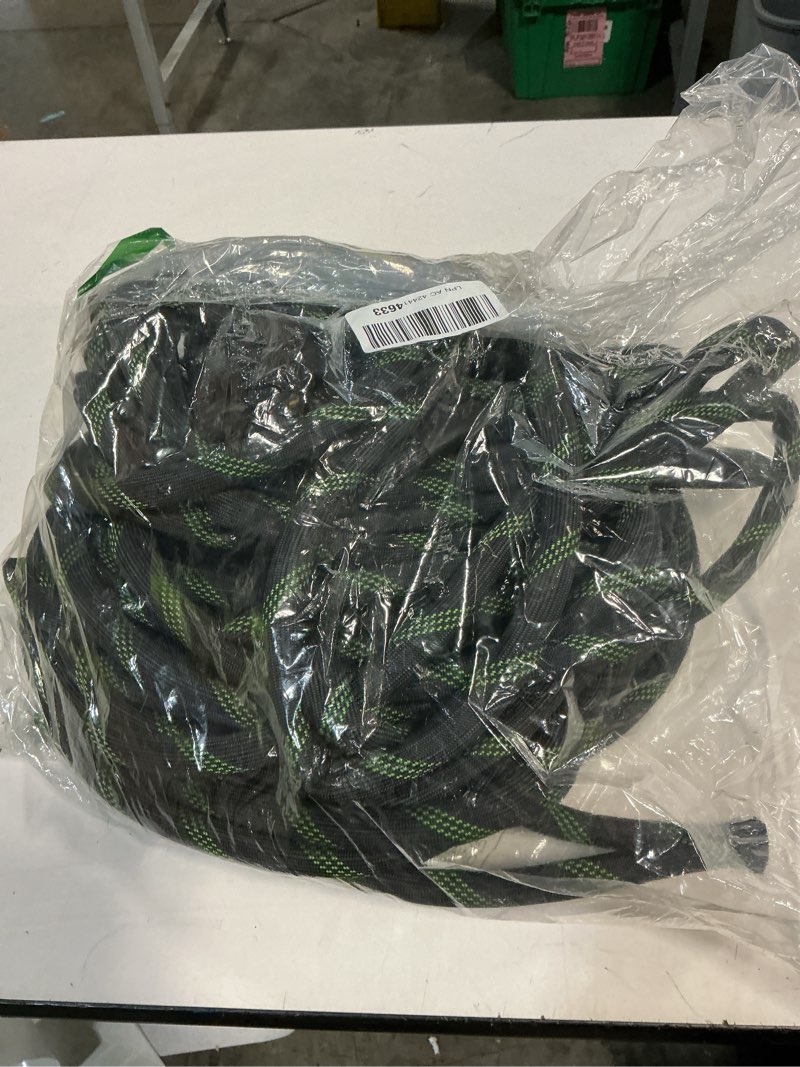 Condition photo showing Good Condition for FlexiSolve Non-Expandable Garden Hose 100 ft, Ultra Lightweight & Flexible Water Hose With 10-Pattern Spray Nozzle, Full Length Leak-Proof Design, High-Density Fabric & Shut-Off Valve, Hose Straps Green-Twill Pro 100FT