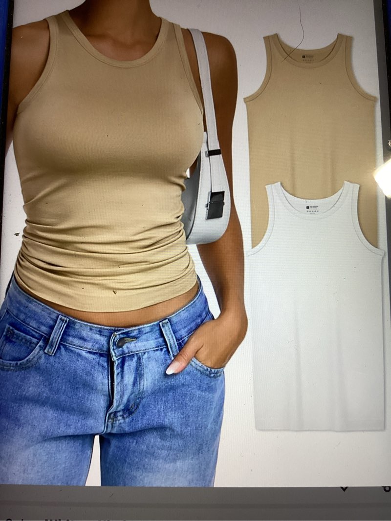 Womens 2pk high neck tank tops 