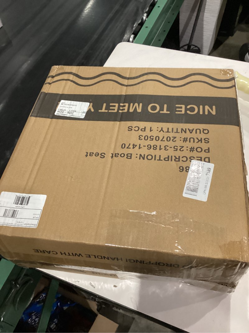 Condition photo showing New/Like New for Low Back Boat Seat Fold-Down Fishing Boat Seat 1 PACK-Light Gray