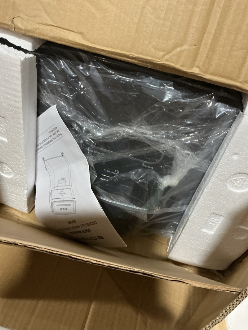Condition photo showing Good Condition for bonsen paper shredder, 20-sheet 60 mins nonstop heavy duty paper shredder for office, 60db ultra quiet cross-cut shredder with 6.6 gals basket, anti-jam cd and credit shredder for home office (s3104)