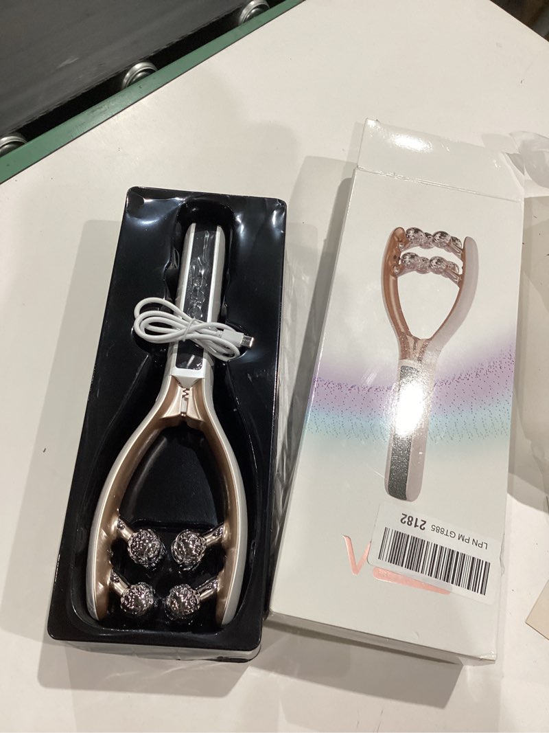 Condition photo showing Good Condition for szmdlx microcurrent facial massager with lcd screen, electric face roller for lifting & toning, ems skin tightening device for puffiness & fine lines, usb rechargeable v-shape tool white+gold