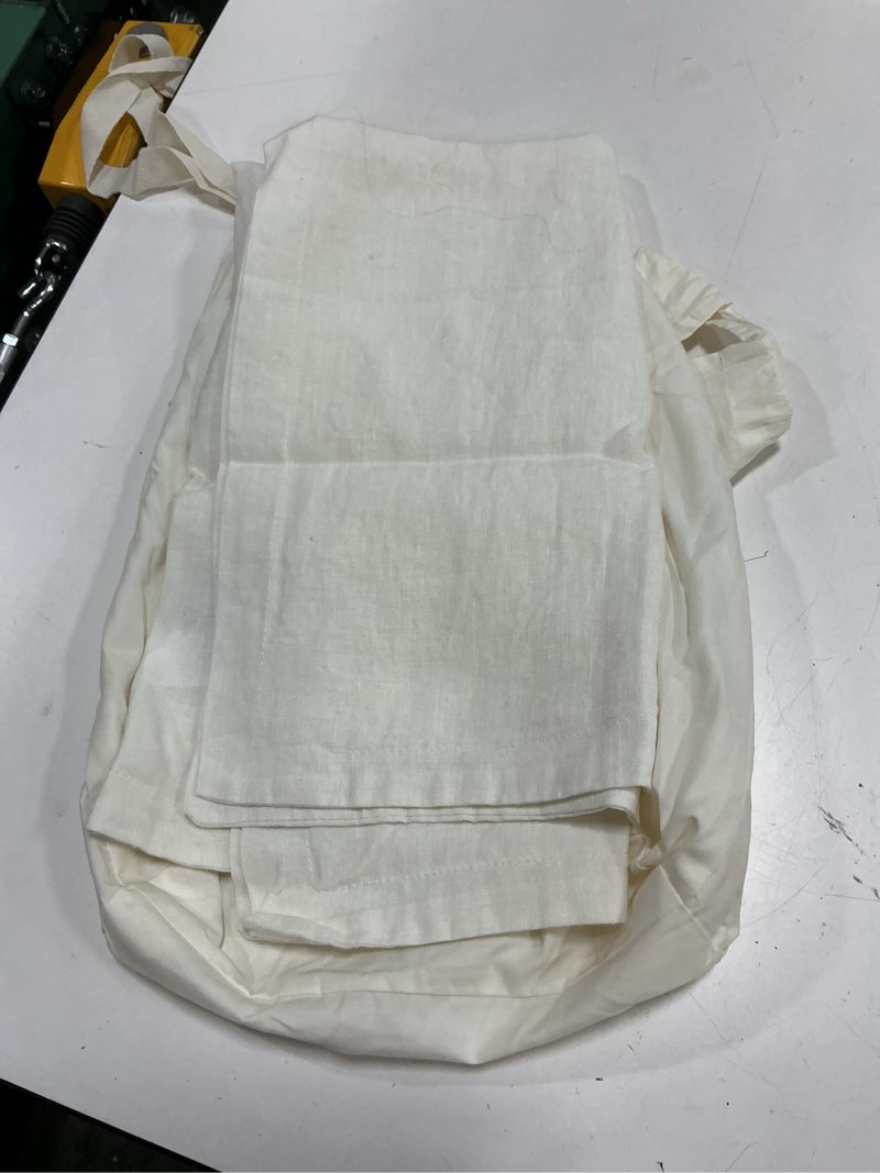 Condition photo showing As Is for quince organic brushed cotton sham set 2,color ivory queen 