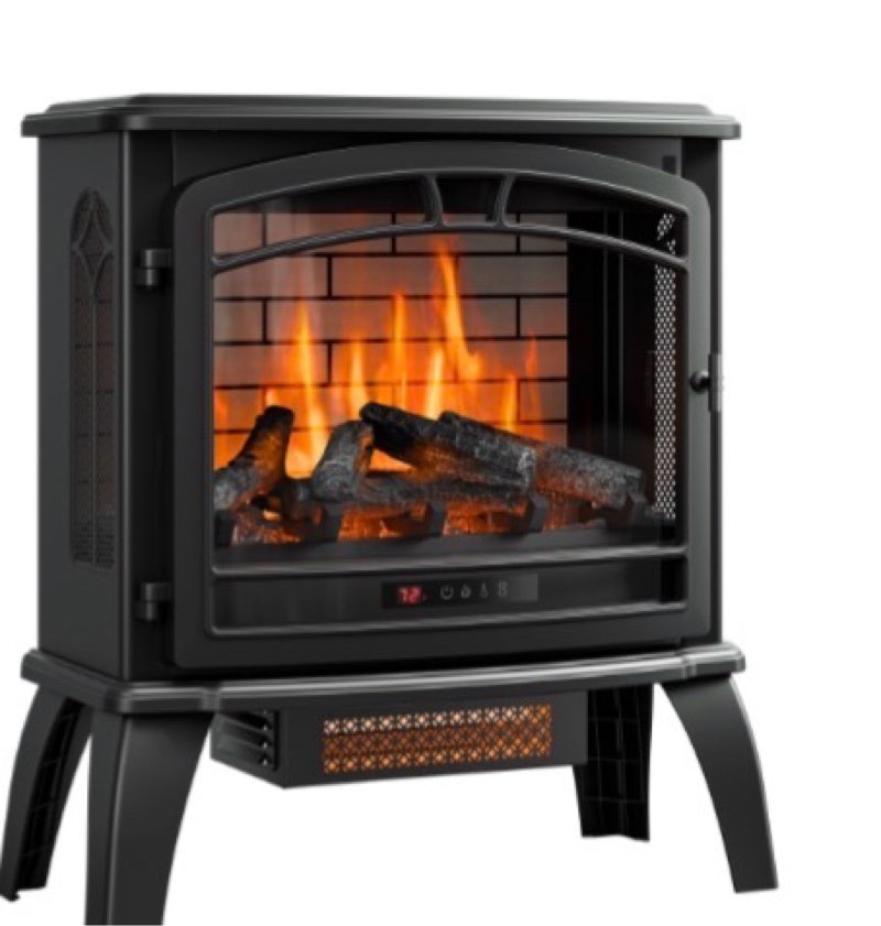 style selections 25.8-in w 5100 -btu matte black metal flat wall infrared