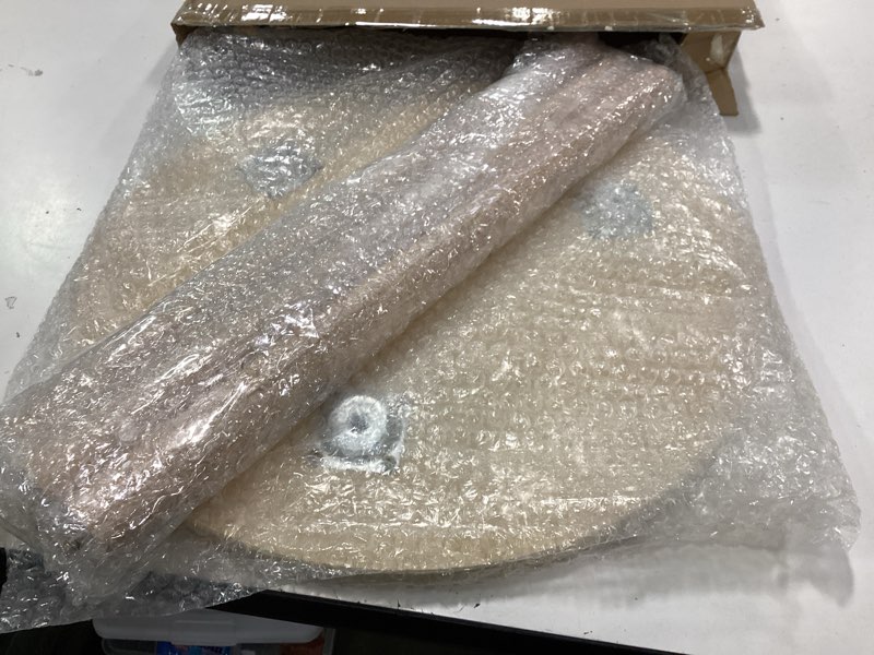 Condition photo showing New/Like New for Apicizon Small Round Side Table, Modern Light Wood Side Table Bedside Nightstand End Table for Small Spaces, Bedroom, Living Room, 16.5 x 20 Inches, Natural All Natural 1