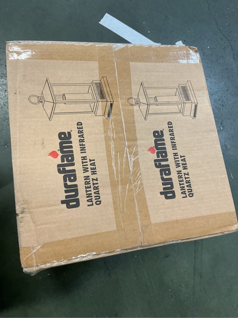 Condition photo showing New/Like New for duraflame Infrared Quartz Electric Lantern Heater - Gun Metal Gray