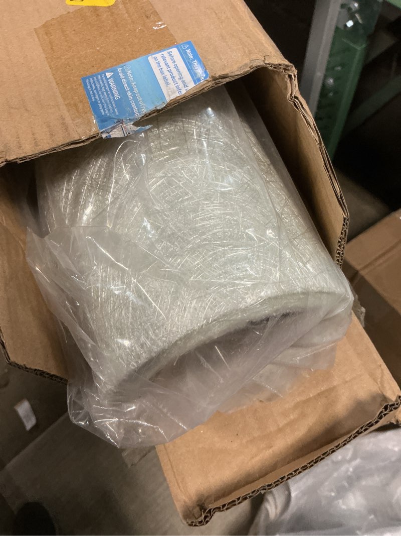 Condition photo showing Good Condition for fiberglass mat 50 in x 30 ft, 125 sq. ft fiberglass chopped strand mat resin & epoxy compatible, boat marine roofing repair fiber glasses sheet roll package 1 oz/1 sq. ft