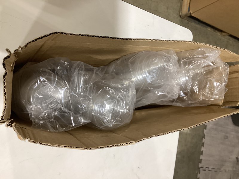 Condition photo showing Good Condition for wellife 12 oz clear plastic cups, 100 pcs disposable wine glasses stemless cocktail punch cups for cold drinking wedding party supplies valentine's day 12 oz 100 pcs