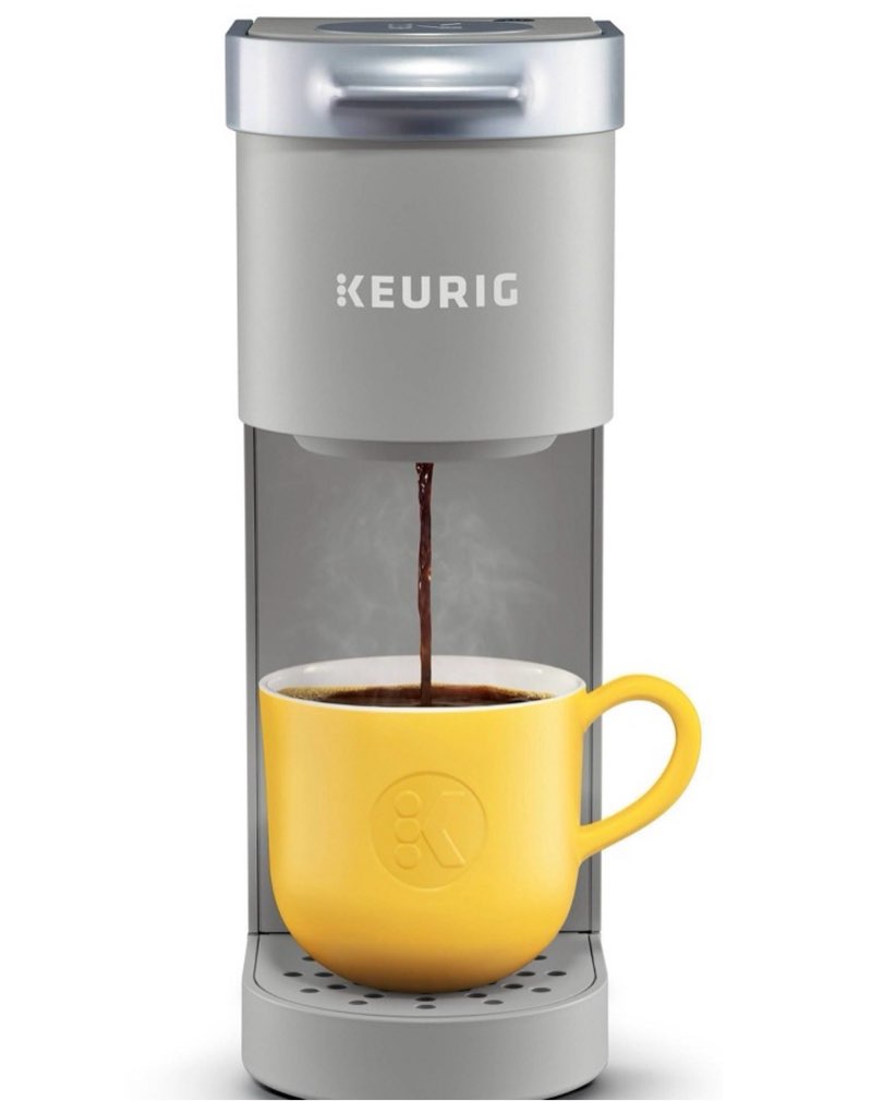 Keurig K-Mini Single-Serve K-Cup Pod Coffee Maker - Gray: Compact, 12 oz Capacity, Automatic Shut-Off, Cord Storage