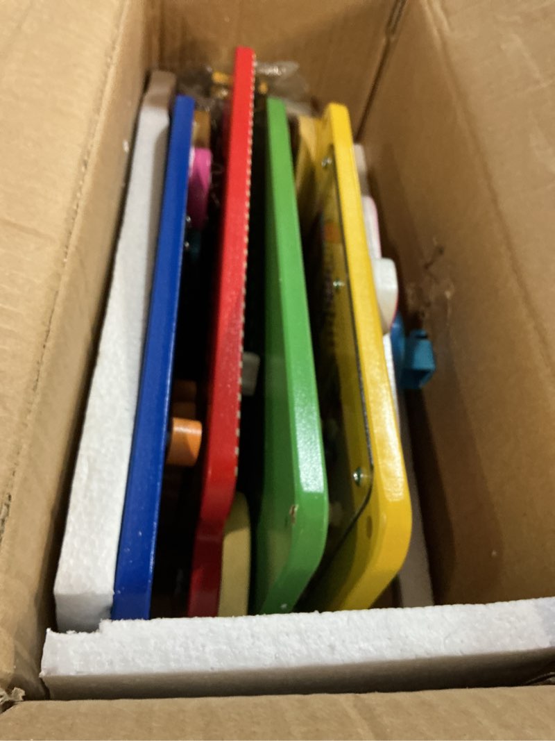 Condition photo showing Good Condition for Train Activity Wall Busy Board,Wooden Busy Board Train Activity Wall Panels,Montessori Sensory Wall Toys Panel for Kids, Learning Activity Center for Playroom,3 Years Old and Over
