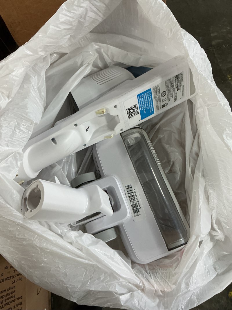 Condition photo showing As Is for Bissell PowerClean 200W Self-Standing Cordless Vacuum w/Tangle Free Brush Roll, Removeable Battery, Wall Mount, Upholstery Tool & Bright Headlights, 4173