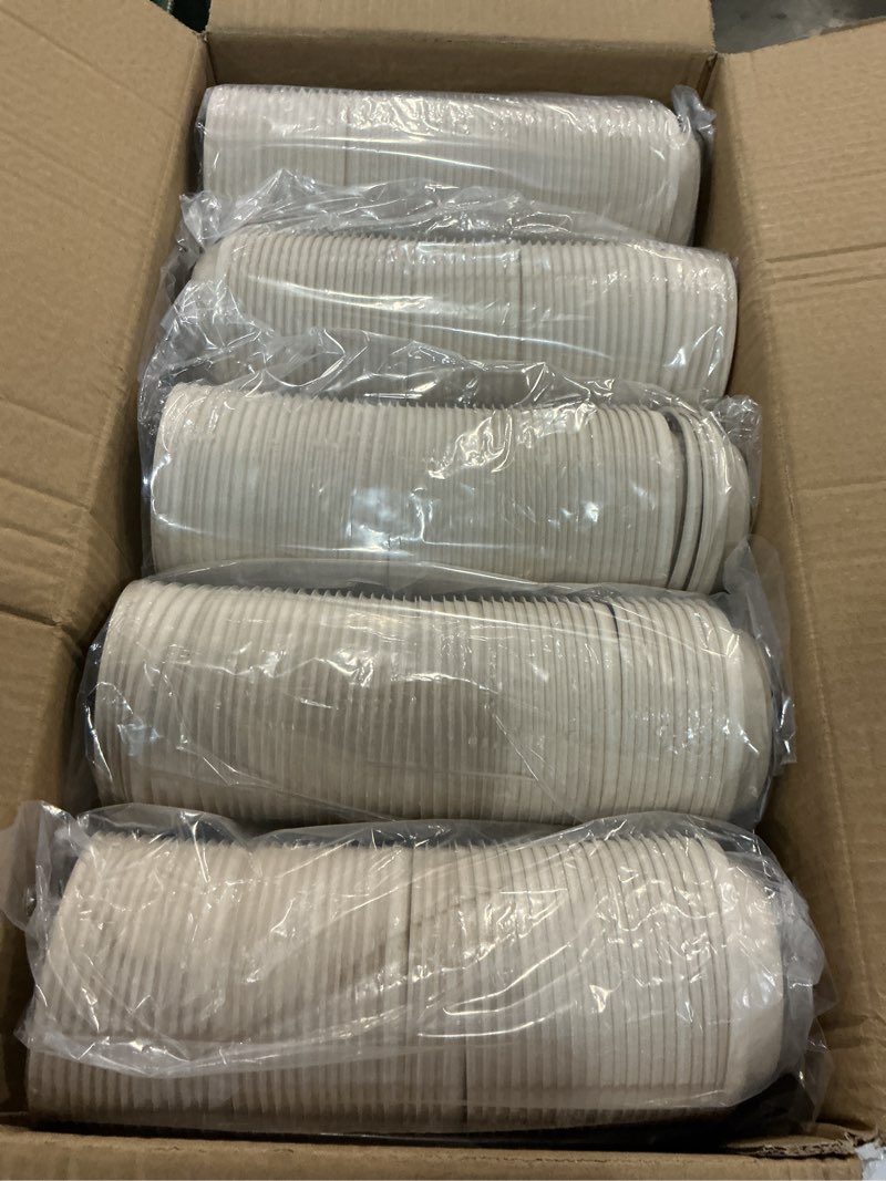 Condition photo showing New/Like New for ecoquality disposable fiber coffee cup dome lids for coffee & tea cups - 100% compostable & biodegradable - fits 10oz, 12oz, 16oz, 20oz paper cups - durable & sturdy - easy sip hole - 90mm size (500)