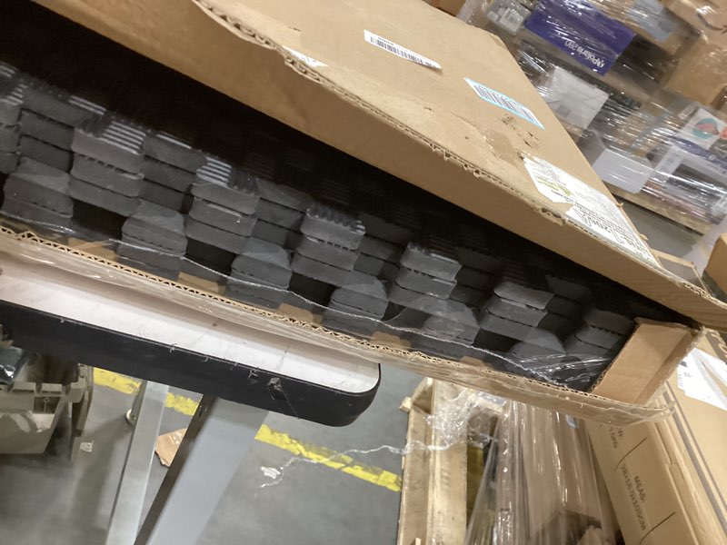 Condition photo showing Good Condition for cap puzzle exercise mats | 1/2” thick eva interlocking foam tiles for home gym flooring | multiple options tatami - black 6 tiles (24 sq ft)