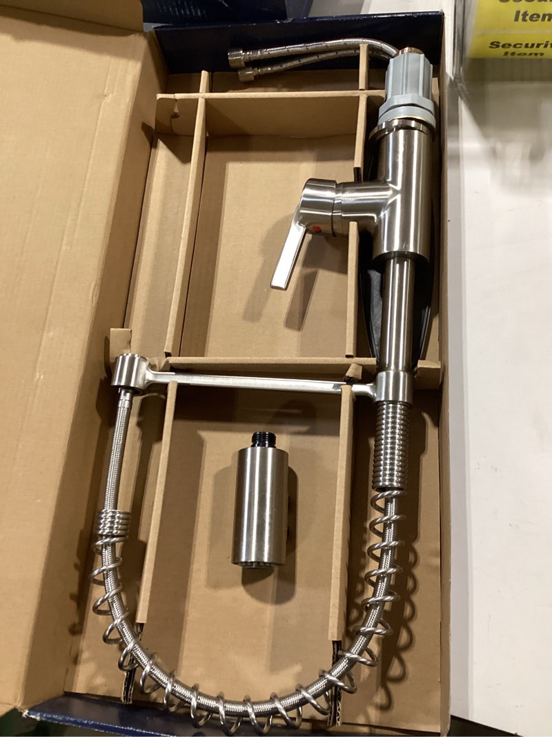 Condition photo showing Good Condition for new project source flynt kitchen faucet stainless h90k-51d-ps-bn #8k9