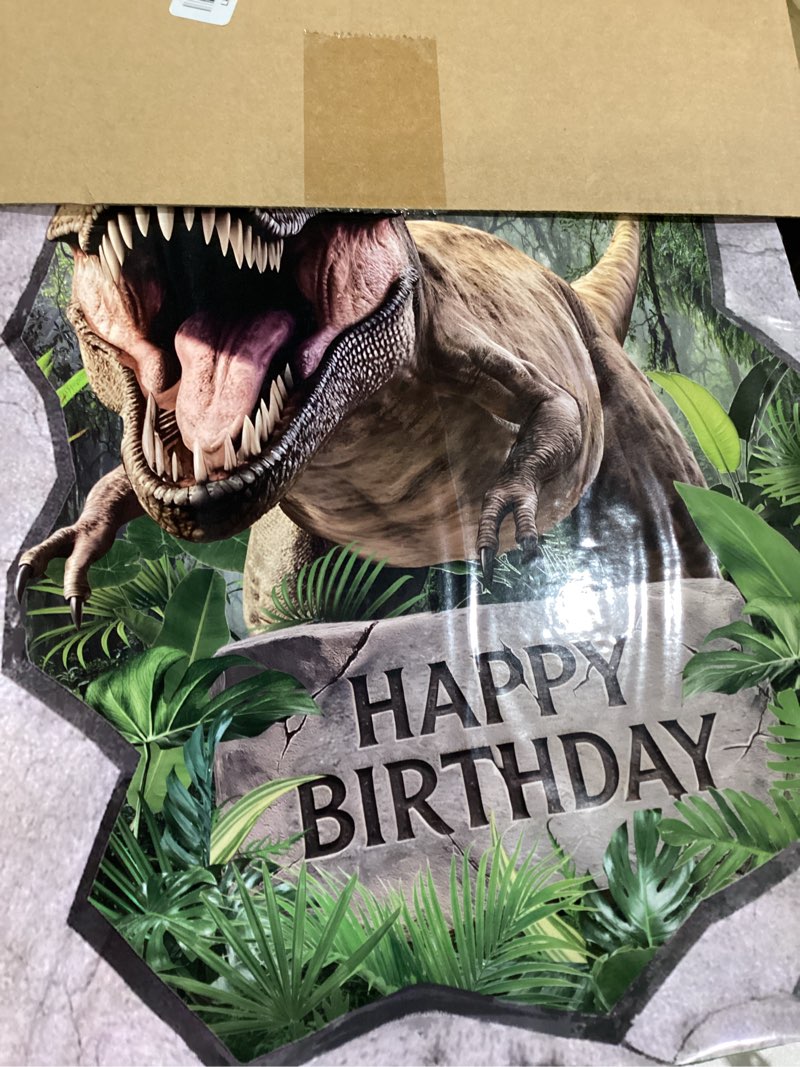 Condition photo showing Good Condition for dinosaur piñata set dino themed piñata with stick and blindfold girls dinosaur birthday party for animal theme party decoration baby shower game supplies(large dino)
