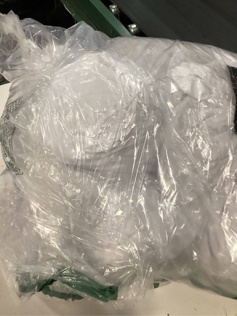 Condition photo showing New/Like New for 6 pack spandex table cover skirts for 6ft rectangle tables, white stretch table cloths with floor-length ruffle, elastic fitted skirted tablecloth for elegant wedding banquet party buffet decoration 6 ft - 6 pack - rectangle white