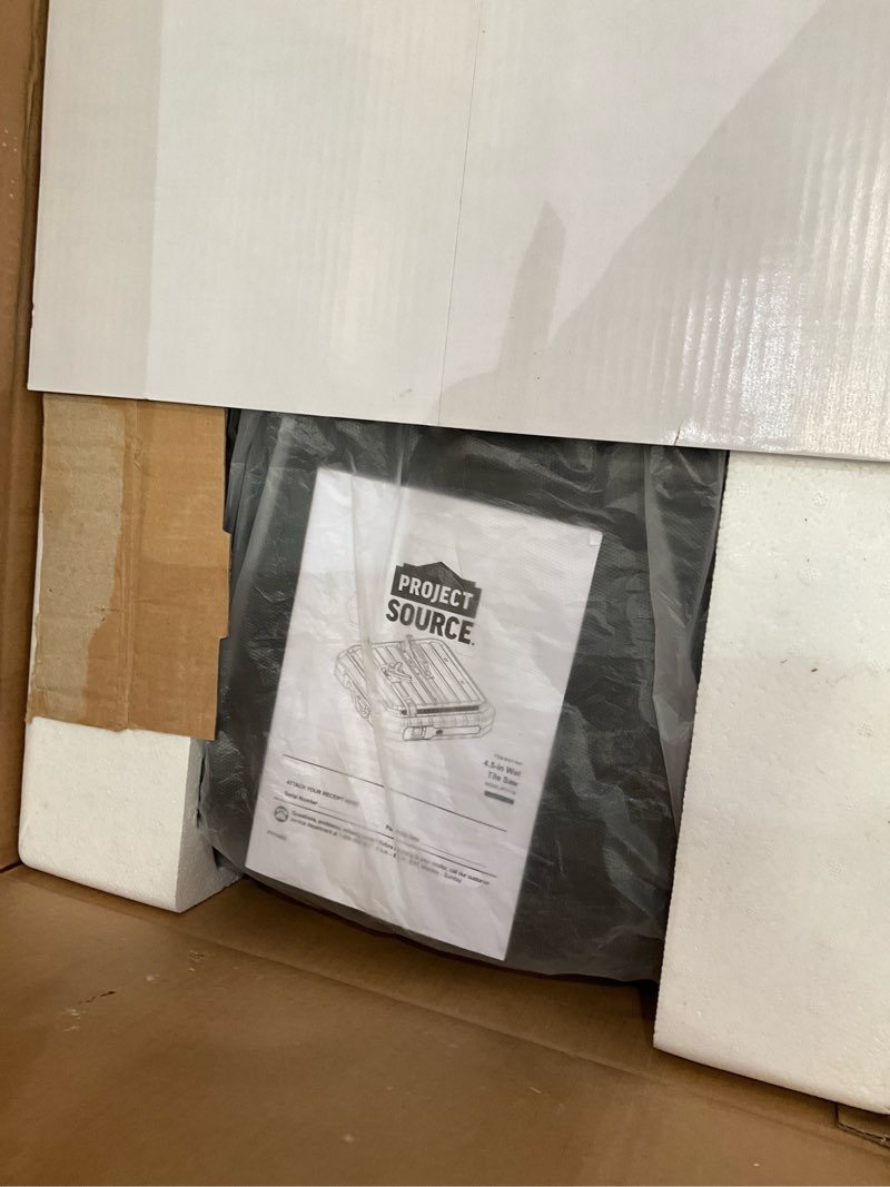 Condition photo showing As Is for project source 4.1 -amp 4.5-in -blade tabletop tile saw