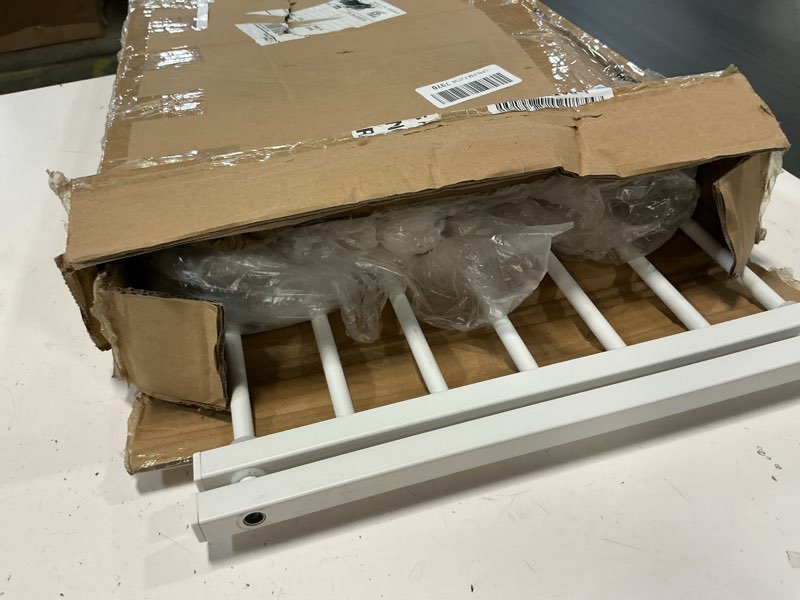 Condition photo showing Good Condition for Malier Indoor Dog Gate with Door, 34-55" Extra Wide Full Metal Pet Gate Short Dog Gate for Stairs, Pressure Mount 14'' Tall Small Puppy Low Gate Easy Step Over for Doorways White 14''H × 34''- 55''W