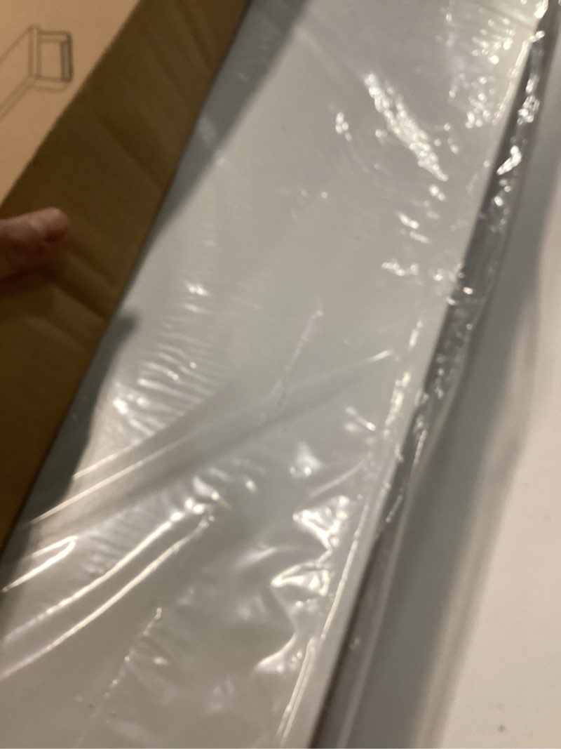 Condition photo showing Good Condition for IRIS USA 1-Tier Multi-Purpose Modern PC Monitor Organizer Stand with Metal Legs, Ergonomic Desktop and Countertop Riser for Computer Laptop TV Kitchen Pantry and Closet Organization, White White Modern