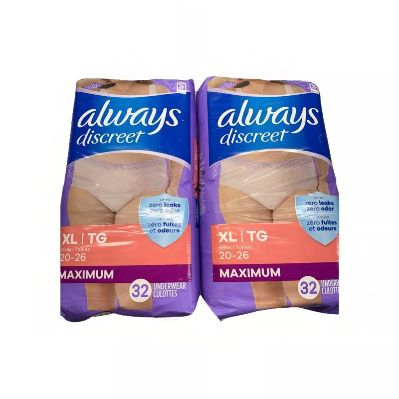 Always Discreet Incontinence Underwear for Women, Maximum, Choose Size XL,64 culottes 