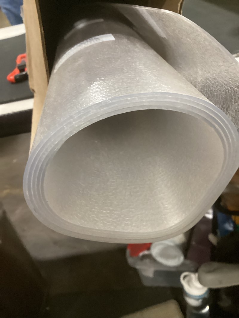 Condition photo showing Good Condition for chair mat for hard floors- 48" x 30", office floor mat for rolling chairs, clear plastic desk chair mat, easy glide, under desk floor protector for home and office use 30" x 48" for hard floors
