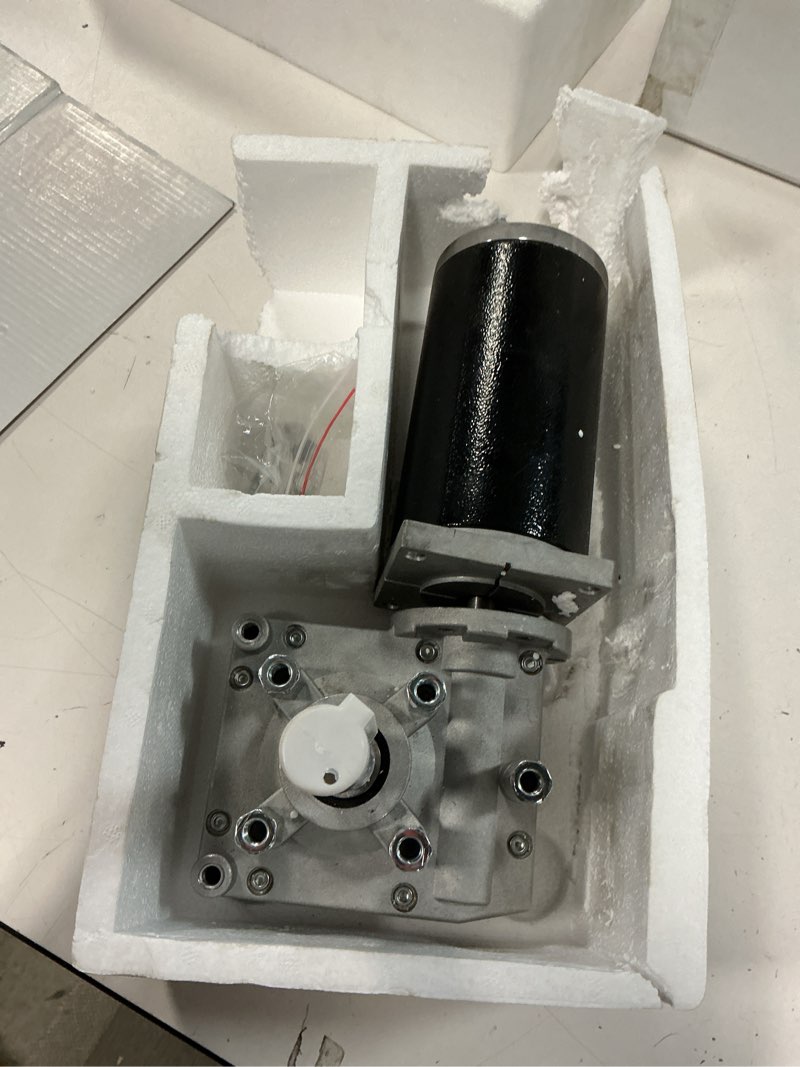 Condition photo showing As Is for JZGRDN 12V 1.2 HP 60:1 900W 60 RPM Electric Tarp Motor with Chrome Cover