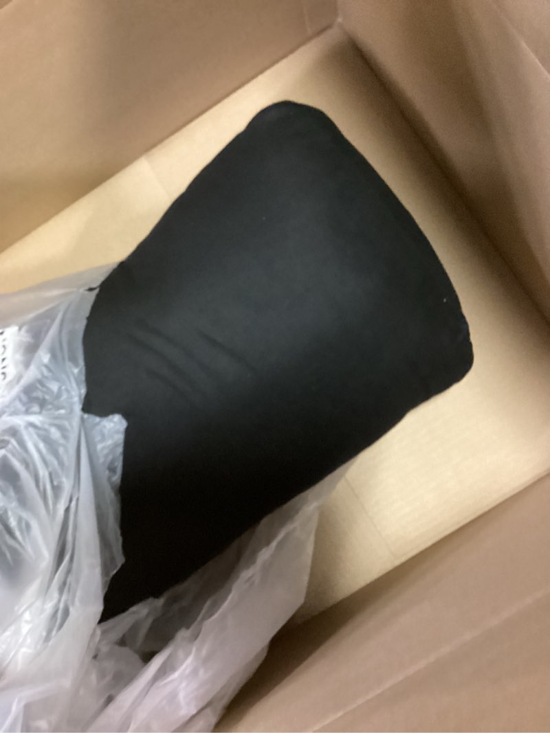 Condition photo showing Good Condition for Gaiam Round Yoga Bolster Pillow, Soft Meditation Cushion for Yoga, Massage and Back Support, Breathable Cotton Fill, Zippered Microfiber Cover, Easy-Carry Handle, Machine Washable Black