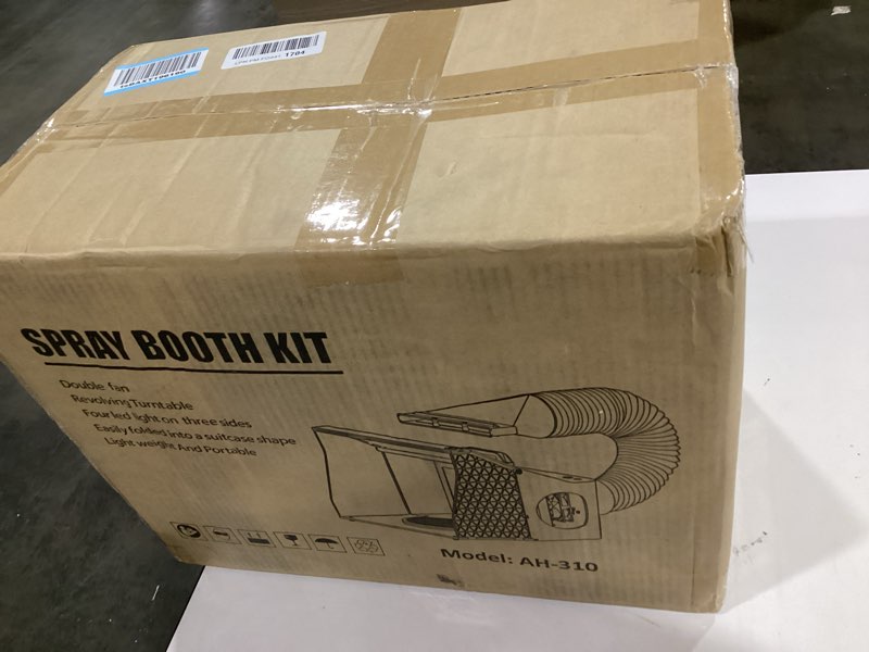 Condition photo showing Good Condition for CO-Z Airbrush Spray Booth with Dual Fans & 4 LED Lihts, Folding Painting Booth with 19.5 cm Turntabl