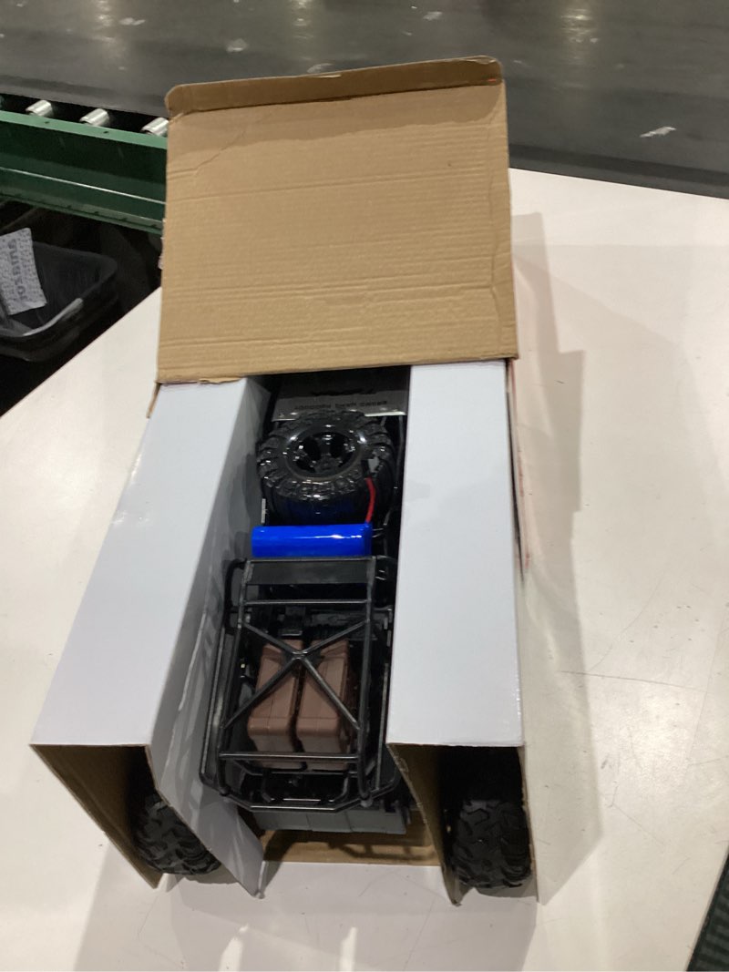 Condition photo showing Good Condition for jiakora rc cars, remote control monster truck - rock crawler rc truck with 2 rechargeable batteries, metal body, large size & led headlights, boy toys for kids ages 4-7 8-12 birthday gifts 6 wheels silver