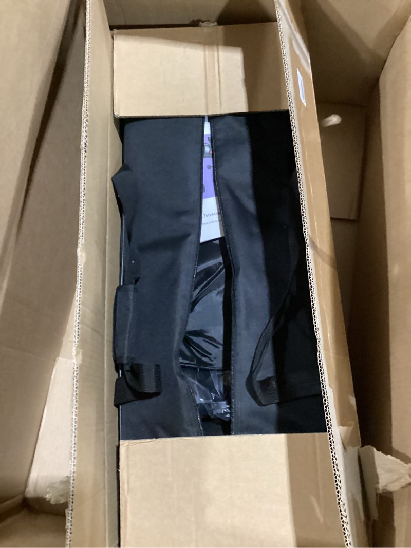 Condition photo showing New/Like New for meezaa telescope, 150eq newtonian reflector telescope for adults astronomy beginners, professional astronomical telescopes with equatorial mount, phone adapter, tripod, moon filter and large carry bag black