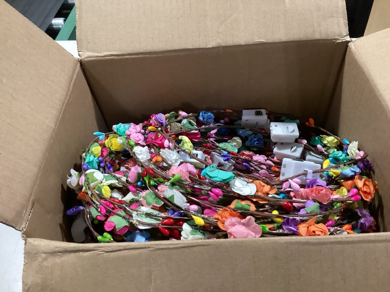 Condition photo showing As Is for Valentines Day Gifts, 100 PCS New Year LED Flower Crowns Headbands, Light Up Flower Crowns For Women, Glow in the Dark Headband for Wedding Reception Birthday Mardi Gras Cosplay Princess Party Favors
