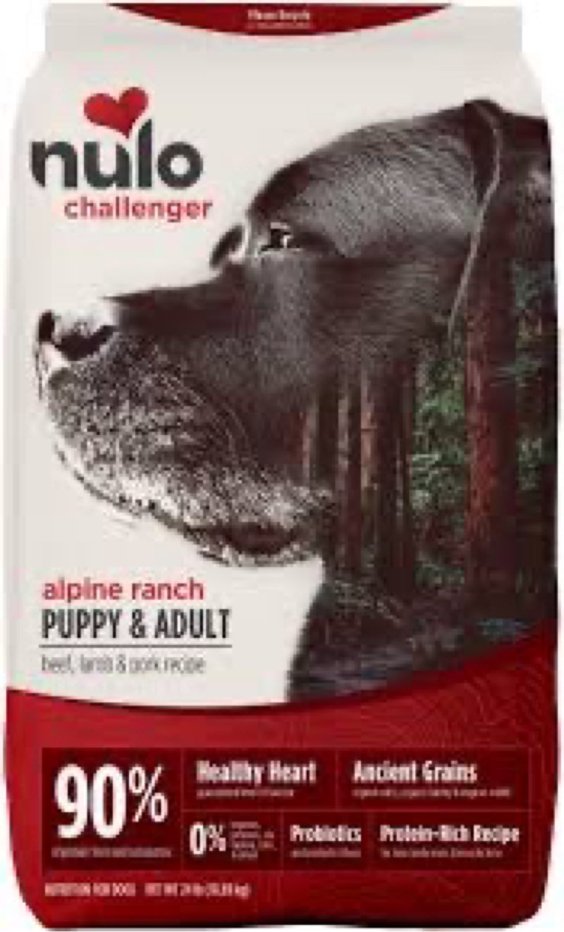 (bb: 01/30/2026) nulo challenger alpine ranch puppy y adult, beef, lamb & pork recipe