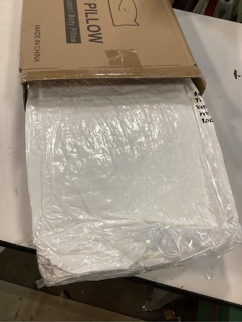 Condition photo showing New/Like New for Oubonun Premium Striped Body Pillow, Breathable Cooling Cotton Cover, Soft and Fluffy 3D Down Alternative Microfiber Filled, Long Bed Pillow for Side Sleepers, 20"x54" 20x54 Inch (Pack of 1)