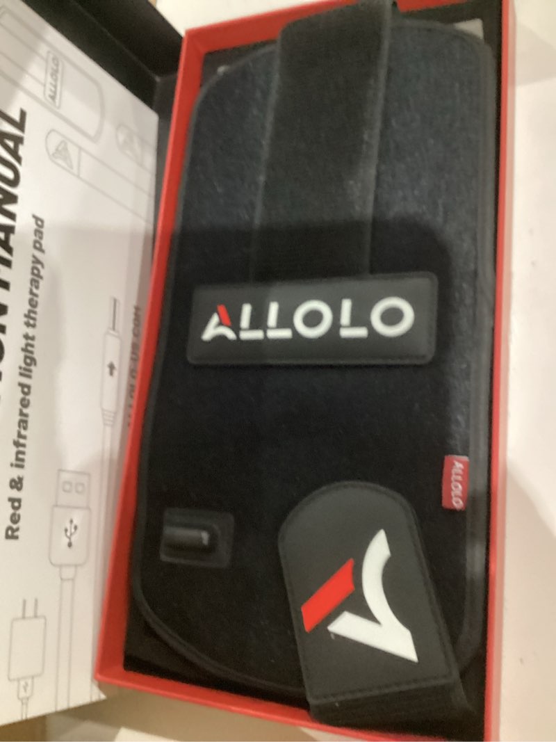 Condition photo showing Good Condition for allolo red light therapy for body, 3-in-1 led bead red light therapy belt with timer remote control, 12.6"*6.3" 660nm&850nm infrared light therapy for body back waist shoulder knee joint (corded)