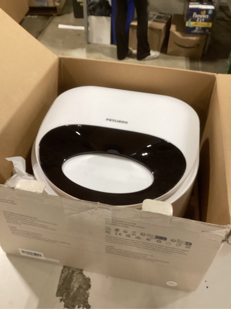 Condition photo showing As Is for petlibro automatic wet cat feeder with refrigeration 2026 new verision, app-controlled cat food dispenser with semiconductor cooling, 3 fresh meals for 3 days, stainless steel bowl?white