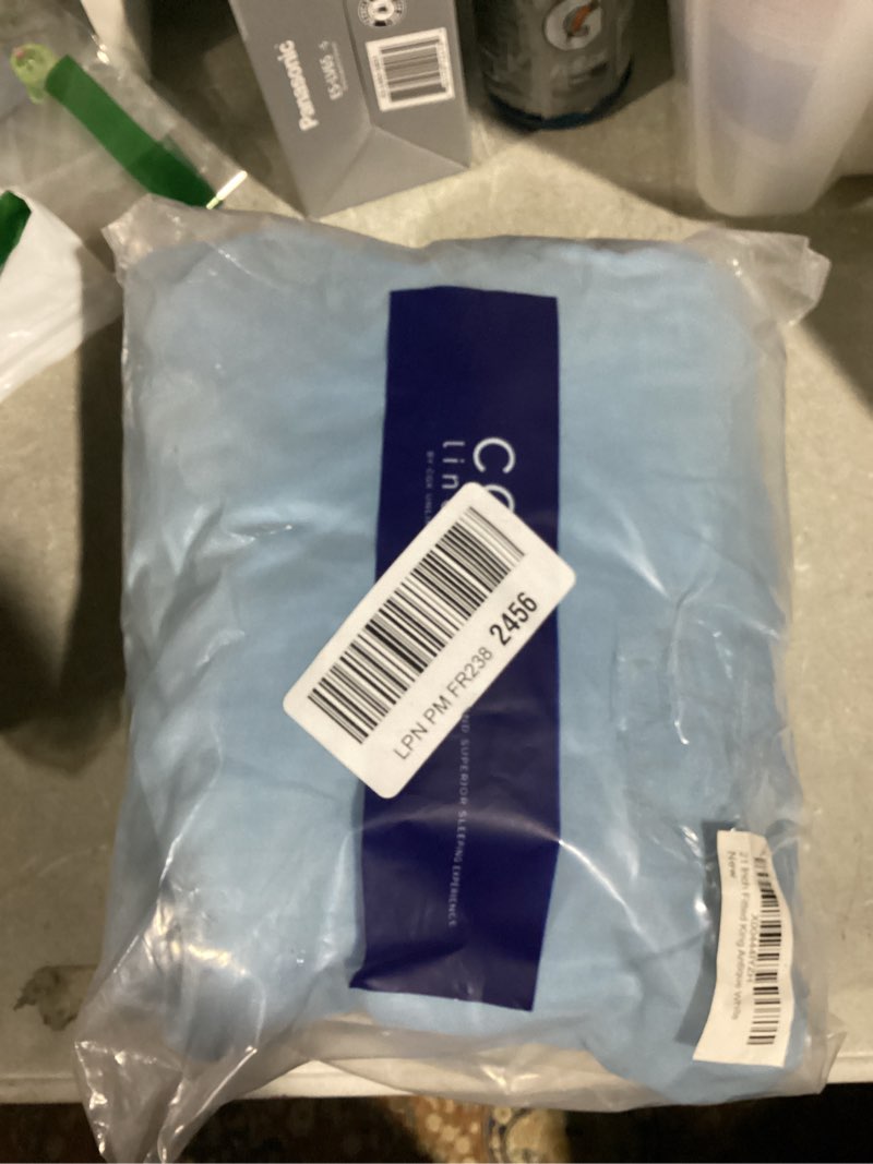 Condition photo showing Good Condition for Extra Deep King Fitted Sheet - Hotel Luxury Single Fitted Sheet Only - Easily Fits 18 inch to 24 inch Mattress - Ultra Soft, Wrinkle & Fade Free w/Extra Deep Pockets - Breathable & Comfy - Light Blue King 19 - Baby Blue