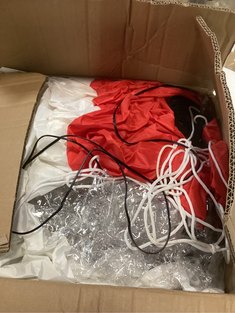 Condition photo showing As Is for 6 ft Christmas Inflatables Decorations with Music, LED Lights and Snow Effects Snow Globe Inflatable Funny Snowflakes Falling Blow up Decoration for Holiday Outdoor Indoor Lawn Yard Garden