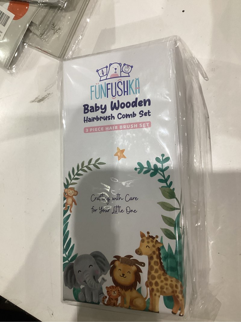 Condition photo showing New/Like New for Baby Hair Brush Set for Newborns & Toddlers - Baby Brush and Comb Set - Ultra Soft Goat Hair Bristles, Perfect for Cradle Cap, Newborn Showers & Registries Gift, Comb Brush for Girls & Boys