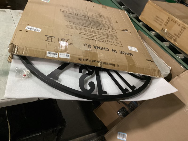 Condition photo showing Good Condition for LEIKE Large Wall Clocks,Silent,Non Ticking,Battery Operated Rustic Round Modern Big Wood Wall Clock for Living Room, Bedroom,Kitchen,Farmhouse,Office,Home Decor 32 IN A-wood-arabic Number