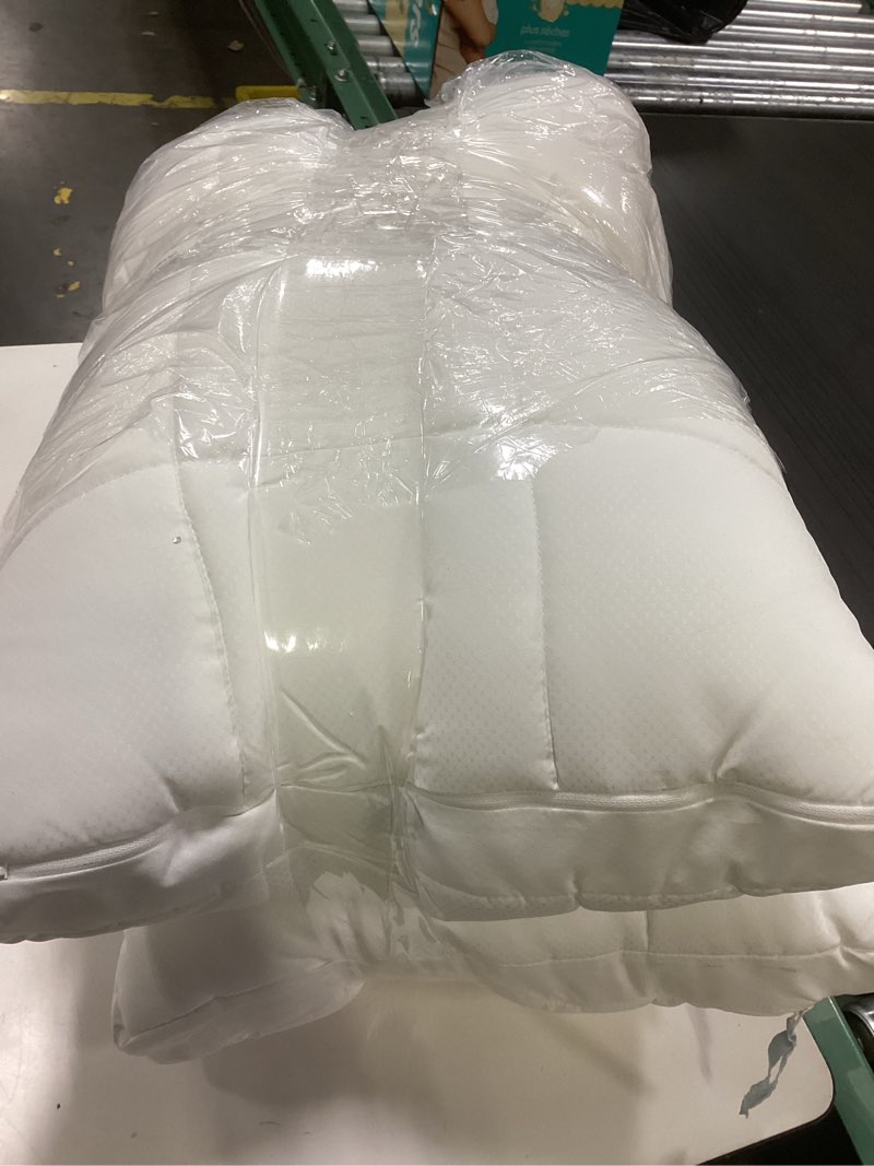 Condition photo showing Good Condition for nuzzle cooling adjustable pillow for side sleepers, luxury standard size set of 2 bed pillow hotel collection - best adjust height soft firm pillow for back, stomach or side sleepers - home gifts standard size (set of 2) white