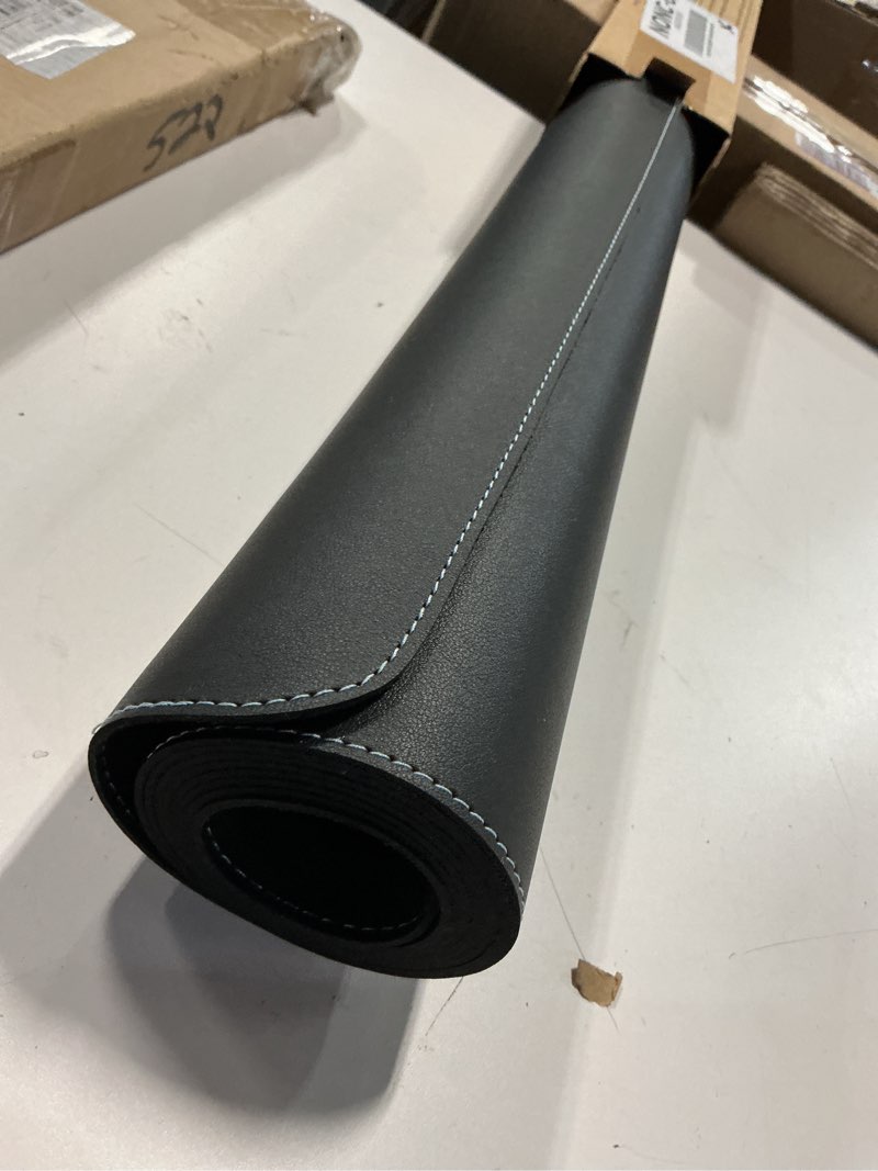 Condition photo showing Good Condition for cennbie leather desk pad large, 71" x 27.5" desk mat blotter protector, extended non-slip mouse pad, waterproof pu leather desk mat for desktop office and home (black) black 71" x 27.5"