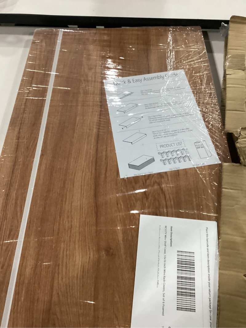 Condition photo showing Good Condition for similar to ****hoolerry 5 pcs wire shelf covers foamed pvc wire rack covers for removable closet (not wood) pantry shelves for cabinet bathroom kitchen shelving decoration(dark wood color,34x16 inch) 34x16 inch dark wood color