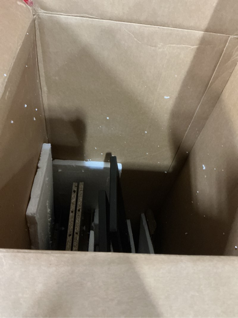 Condition photo showing As Is for Vabches Over The Toilet Storage Cabinet with 2-Door Design Bathroom Organizers and Storage with Anti-Tip Device Over Toilet Organizer with Shelves for Bathroom,Restroom,Laundry Brown