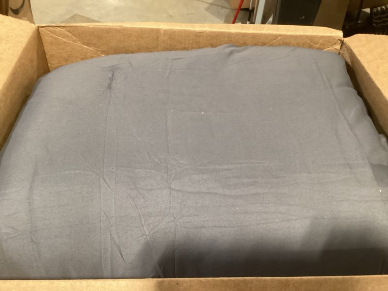 Condition photo showing Good Condition for bedsure king size comforter set dark grey - bed in a bag bedding set 7 pieces, gentlesoft™ pintuck bed set gift for family, pinch pleat dark grey comforter with sheets, pillowcases & shams king 06 - dark grey