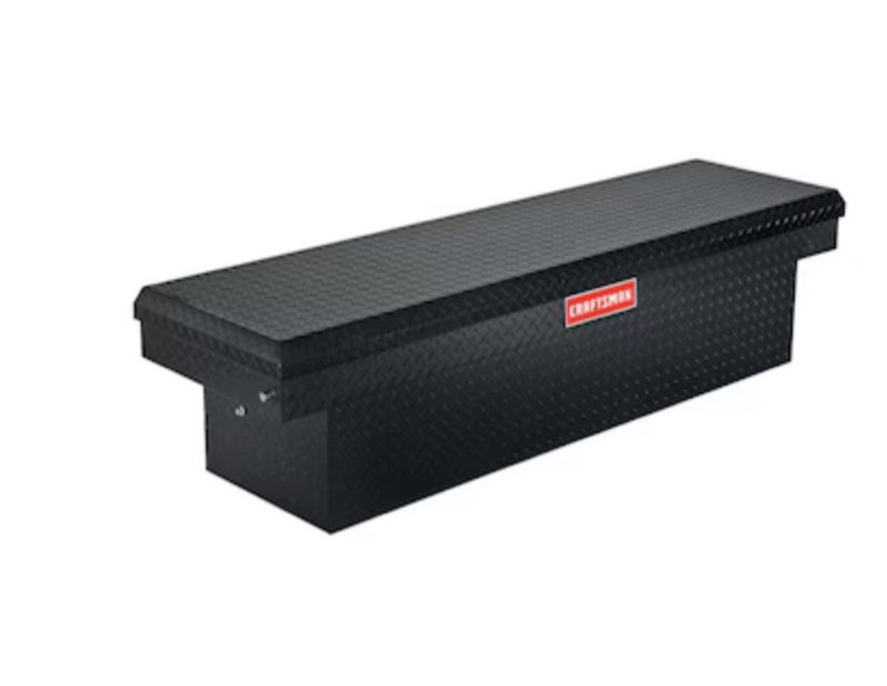 craftsman 71.3-in x 19.5-in x 17.2-in matte black aluminum crossover truck tool box